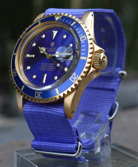 vintage strap rolex submariner|Rolex with nato strap.